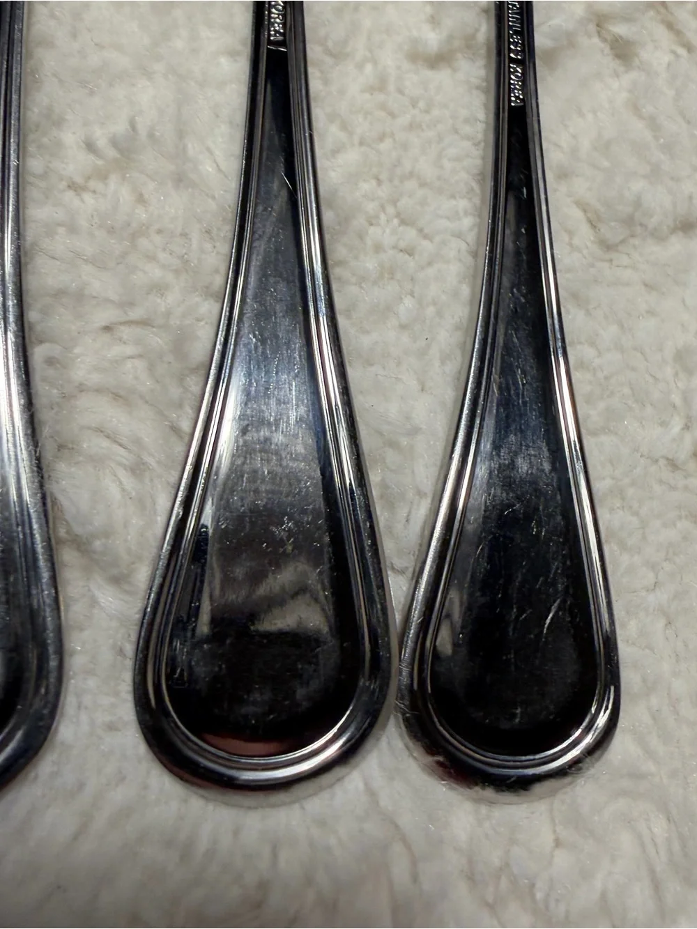 5 Salad Forks Cuisinart Mansfield 18/10 Stainless Glossy Fork Set Korea Vintage